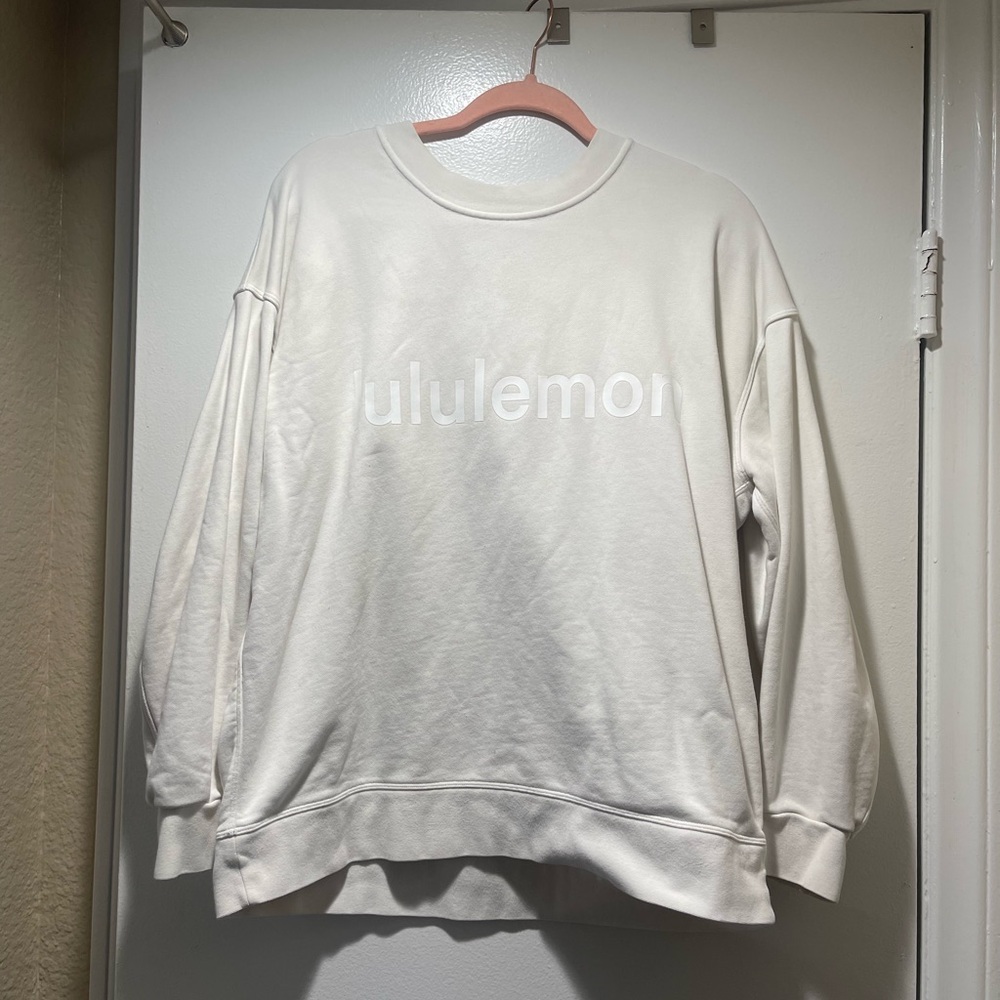 Lululemon White Crewneck